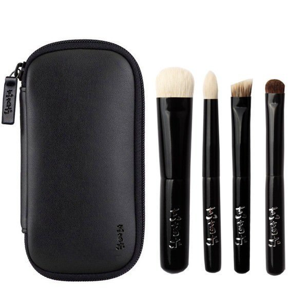 Mini kit de 4 pinceaux yeux avec pochette noire