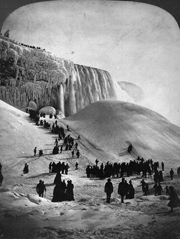 Les chutes du Niagara pendant l'hiver 1848
