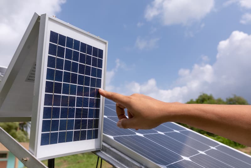 Des panneaux solaires